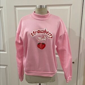 Strawberry Milk Pink Women's Sweater